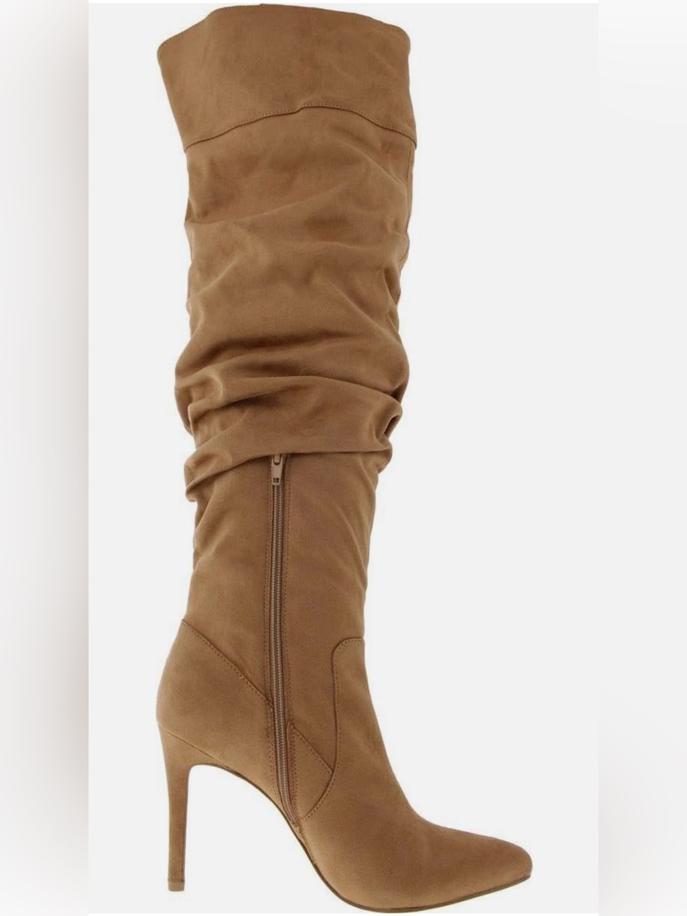 BCBGeneration Tan Slouch Over-the-Knee Stiletto Boots Size 8.5 - Picture 2 of 16